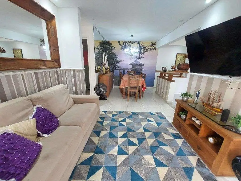Apartamento para Venda em Praia Grande, Vila Tupi, 2 dormitórios, 1 suíte, 2 banheiros, 1 vaga