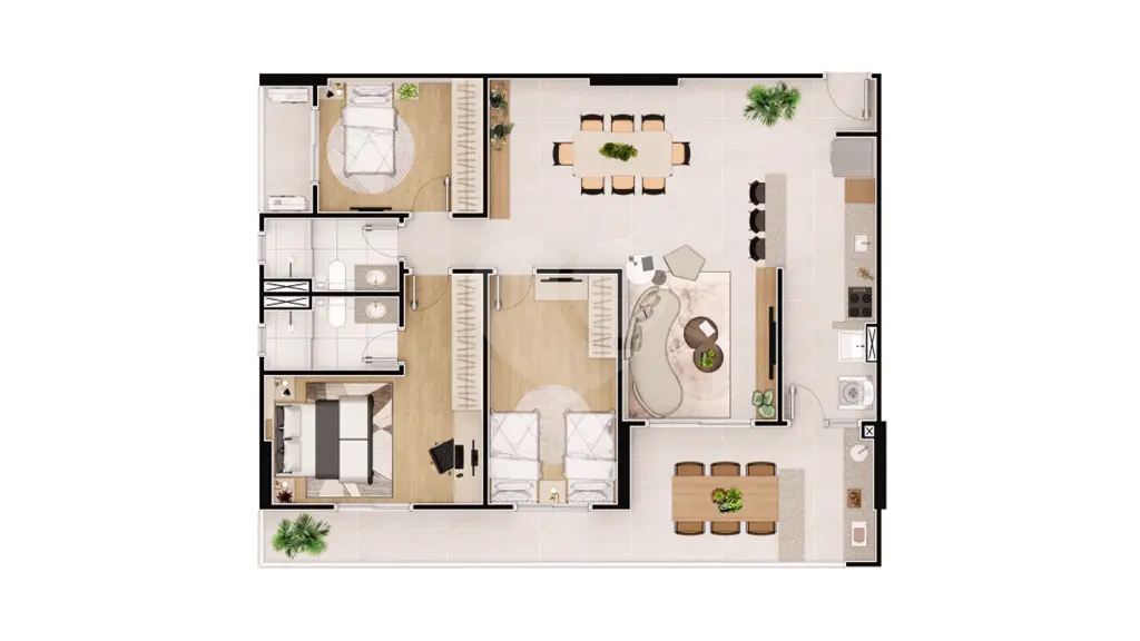 Apartamento para Venda em Praia Grande, Caiçara, 2 dormitórios, 1 suíte, 2 banheiros, 1 vaga