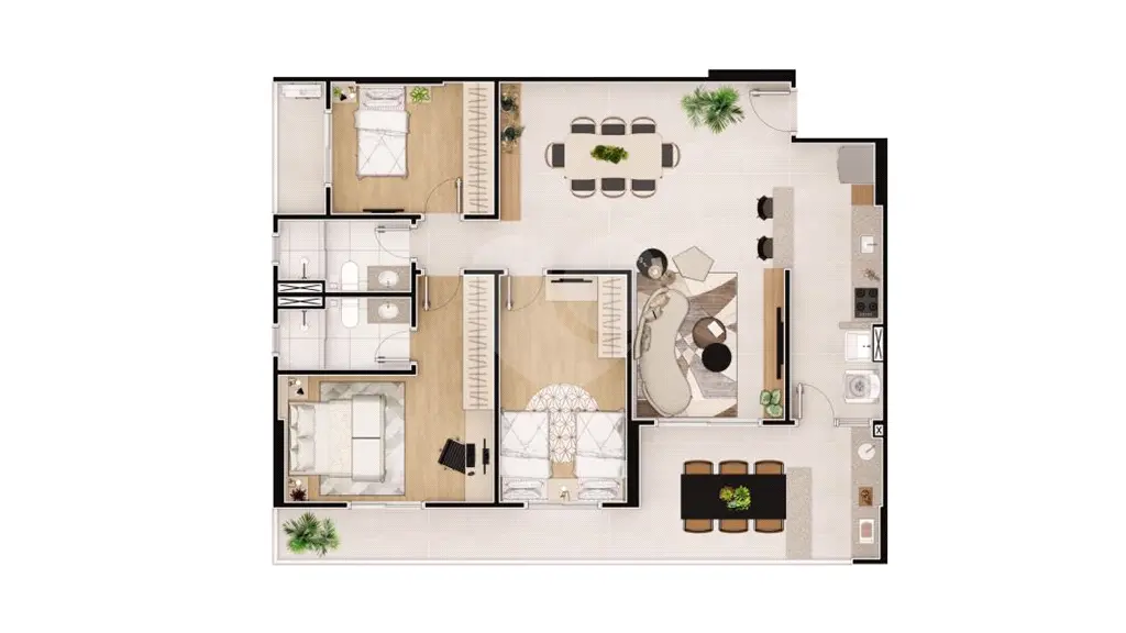 Apartamento para Venda em Praia Grande, Caiçara, 2 dormitórios, 1 suíte, 2 banheiros, 1 vaga