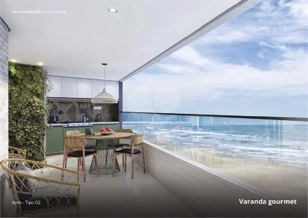 Apartamento para Venda em Praia Grande, Solemar, 2 dormitórios, 2 suítes, 3 banheiros, 1 vaga