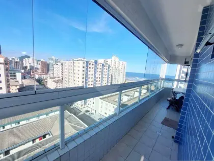 Apartamento para Venda em Praia Grande, Guilhermina, 2 dormitórios, 1 suíte, 2 banheiros, 1 vaga
