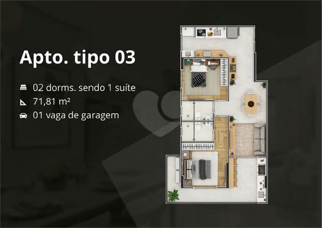 Apartamento para Venda em Praia Grande, Solemar, 2 dormitórios, 1 suíte, 2 banheiros, 1 vaga
