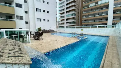 Apartamento para Venda em Praia Grande, Vila Guilhermina, 2 dormitórios, 1 suíte, 1 banheiro, 1 vaga