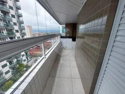 Apartamento para Venda em Praia Grande, Vila Guilhermina, 2 dormitórios, 1 suíte, 2 banheiros, 1 vaga