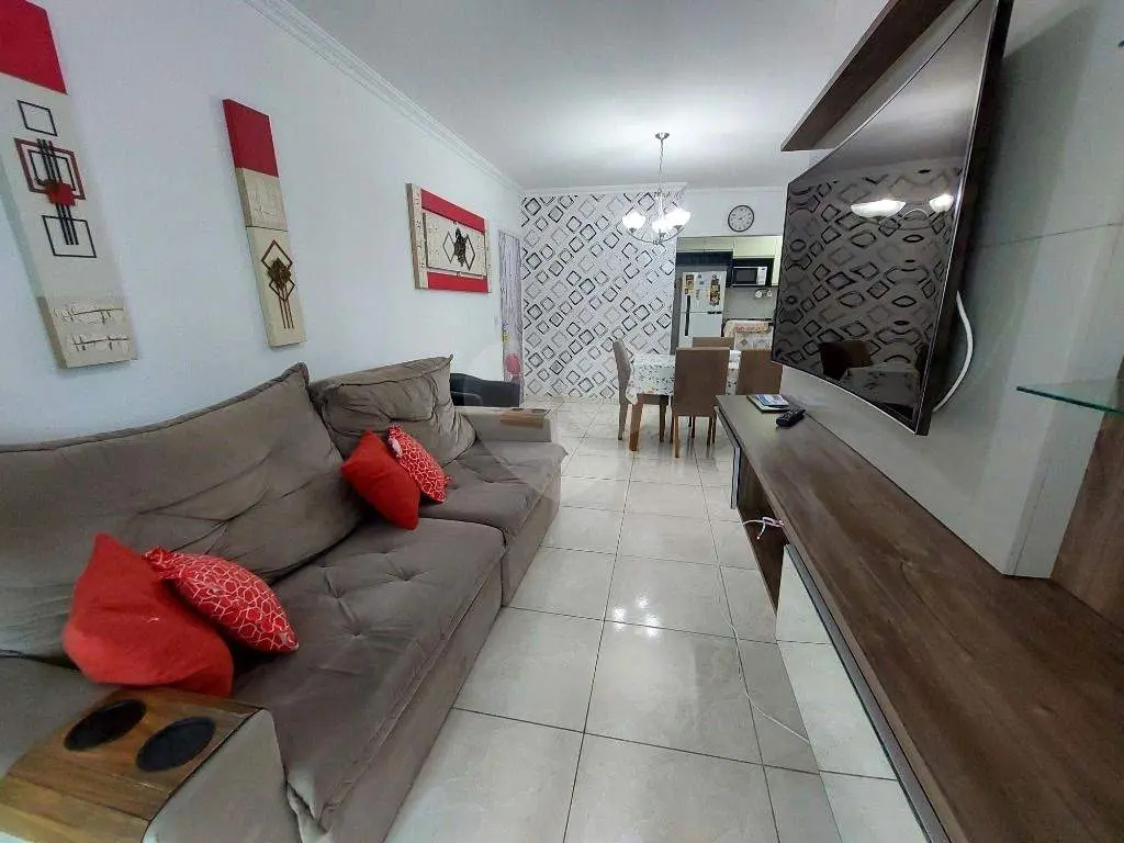 Apartamento para Venda em Praia Grande, Vila Guilhermina, 2 dormitórios, 1 suíte, 2 banheiros, 1 vaga