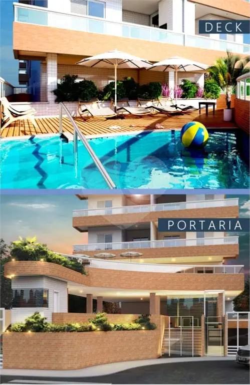Apartamento para Venda em Praia Grande, Guilhermina, 1 dormitório, 1 suíte, 1 banheiro, 1 vaga